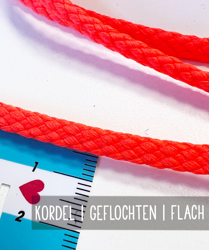 lenipepunkt-kurzwaren-kordel-neon-orange-flach-geflochten-polyester image 2