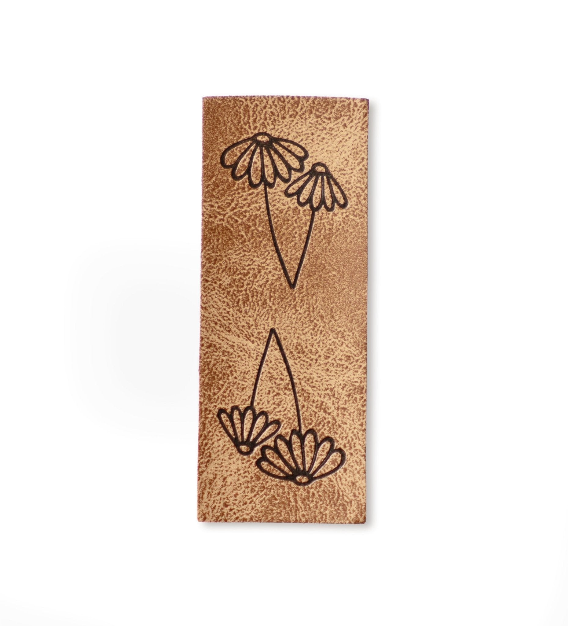 paul-clara-kunstleder-labels-blumen-klapplabel-2x5cm image 1