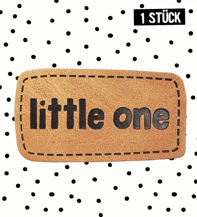 paul-clara-kunstlederlabels-little-one-label-iron-on-5x2-5cm image 1