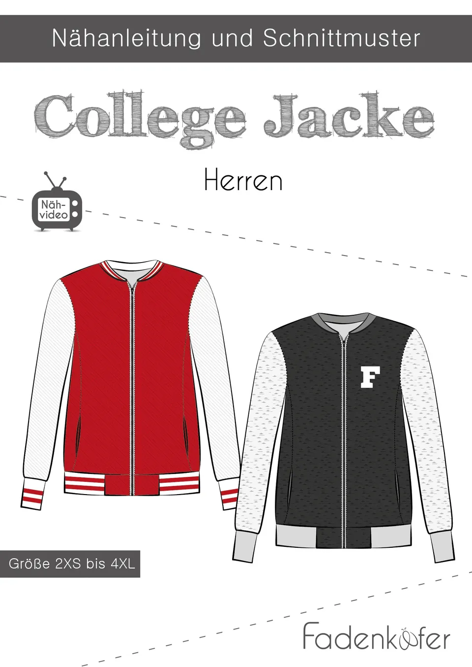 fadenk-fer-college-jacke-herren-papierschnitt-2xs-4xl image 1