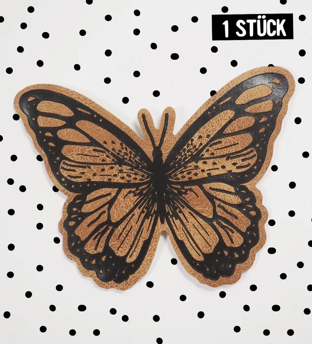 paul-clara-kunstleder-labels-schmetterling-iron-on-4x5-5-cm image 1