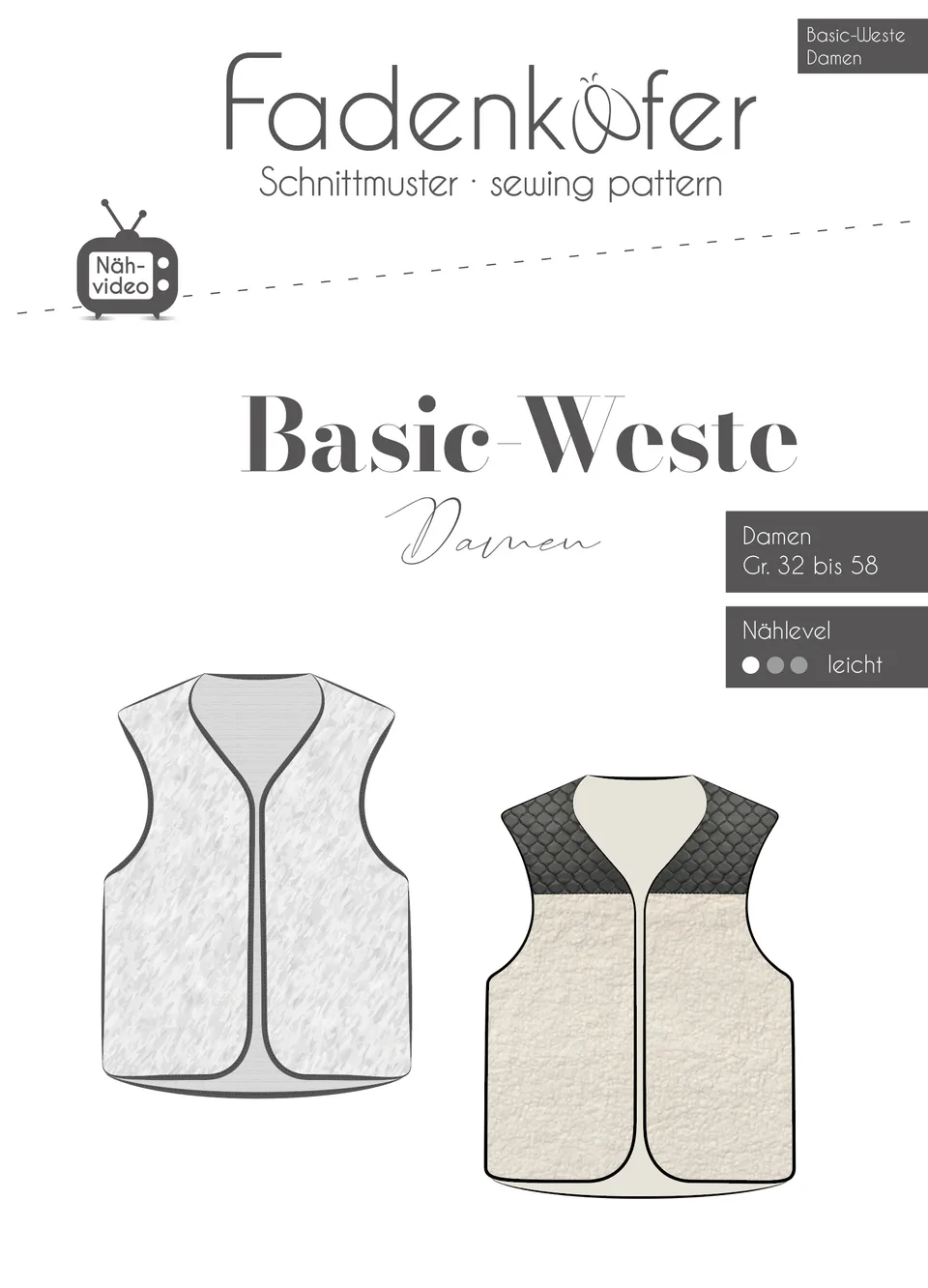 fadenk-fer-basic-weste-damen-papierschnittmuster-32-58 image 1