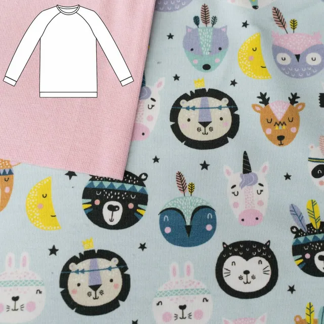 n-hfrosch-sama-kids-shirt-n-hpaket-boho-tiere-rosa-jersey image 1