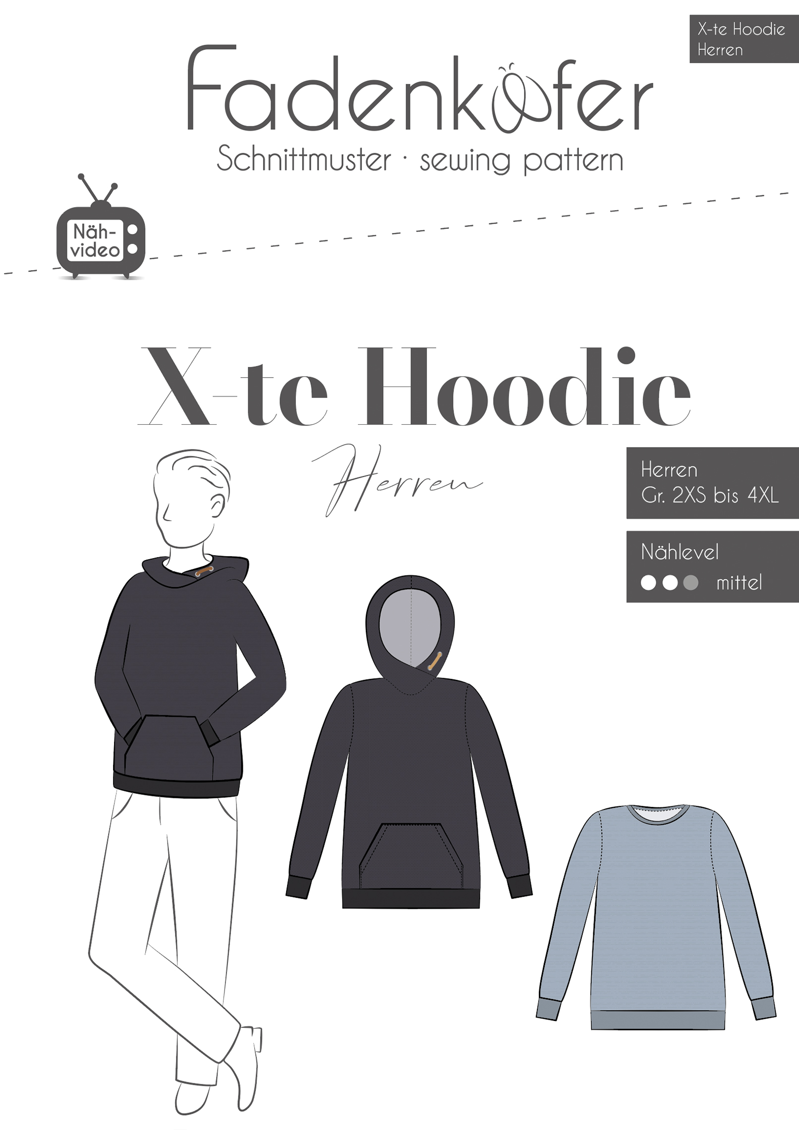 fadenk-fer-x-te-hoodie-herren-papierschnittmuster-2xs-4xl image 1