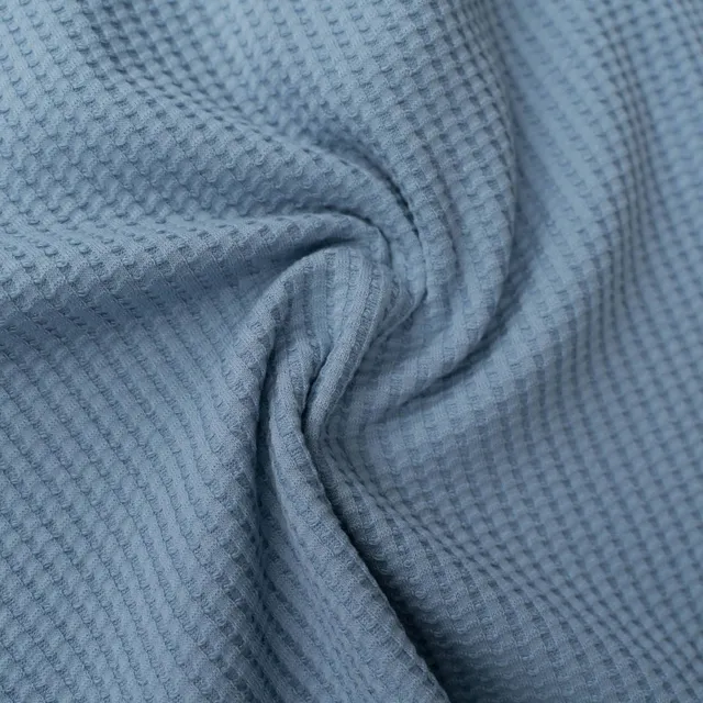 n-hfrosch-waffel-strick-jersey-blau-meterware-elastisch image 1