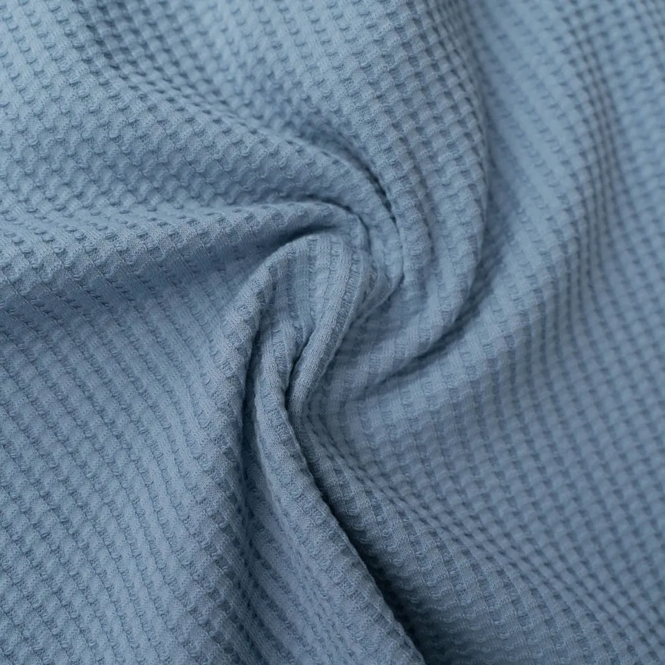n-hfrosch-waffel-strick-jersey-blau-meterware-elastisch image 1