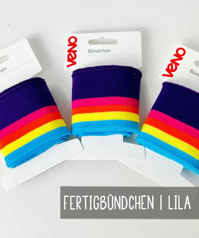 lenipepunkt-veno-fertig-b-ndchen-cuffs-lila-b-ndchenstoff image 1