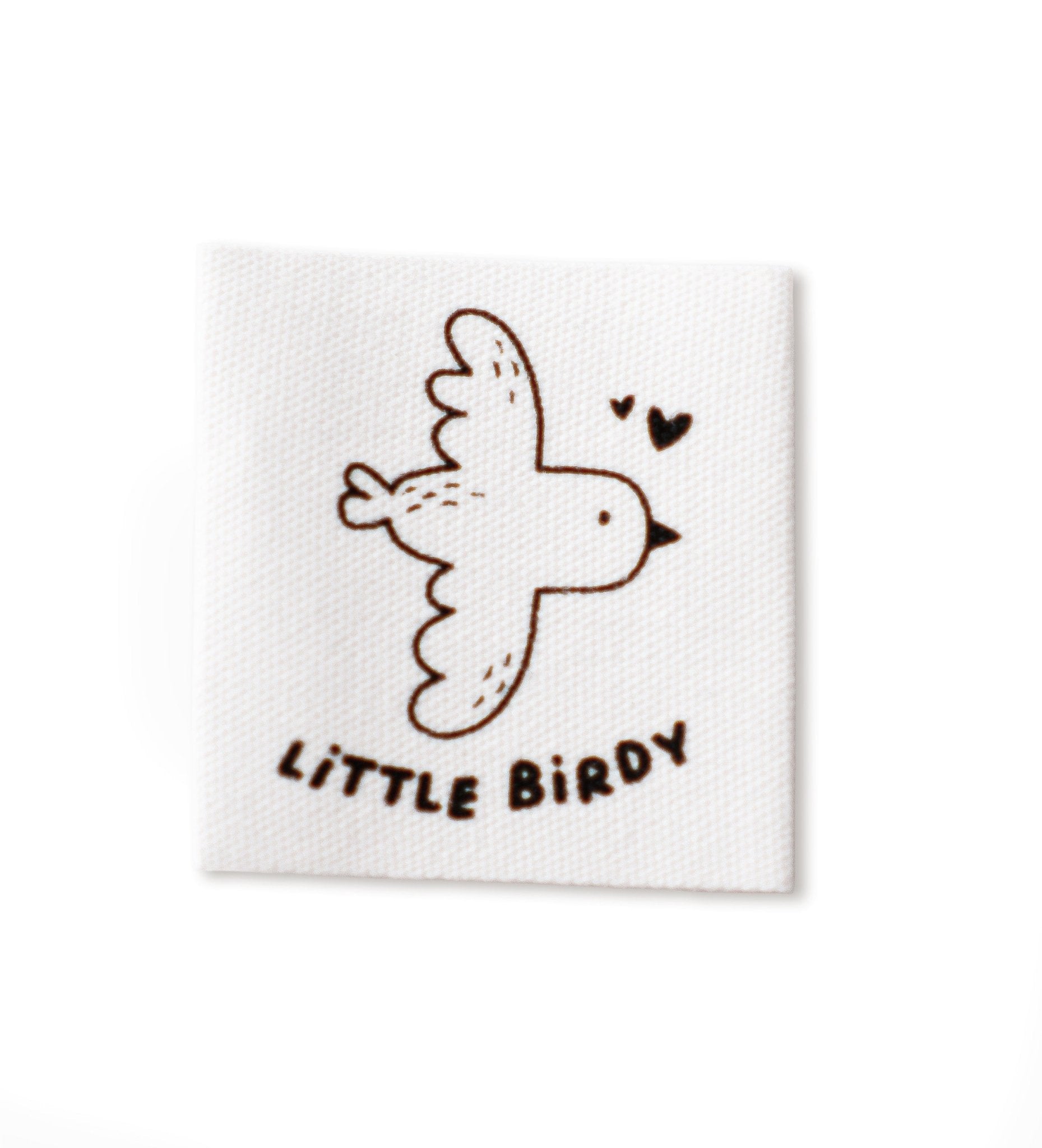 paul-clara-baumwoll-labels-little-birdy-label-4x4-cm image 1
