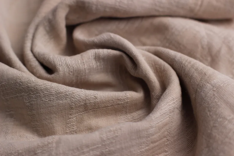 fadenk-fer-stoffe-cotton-jaquard-camel-baumwollstoff-1m image 1