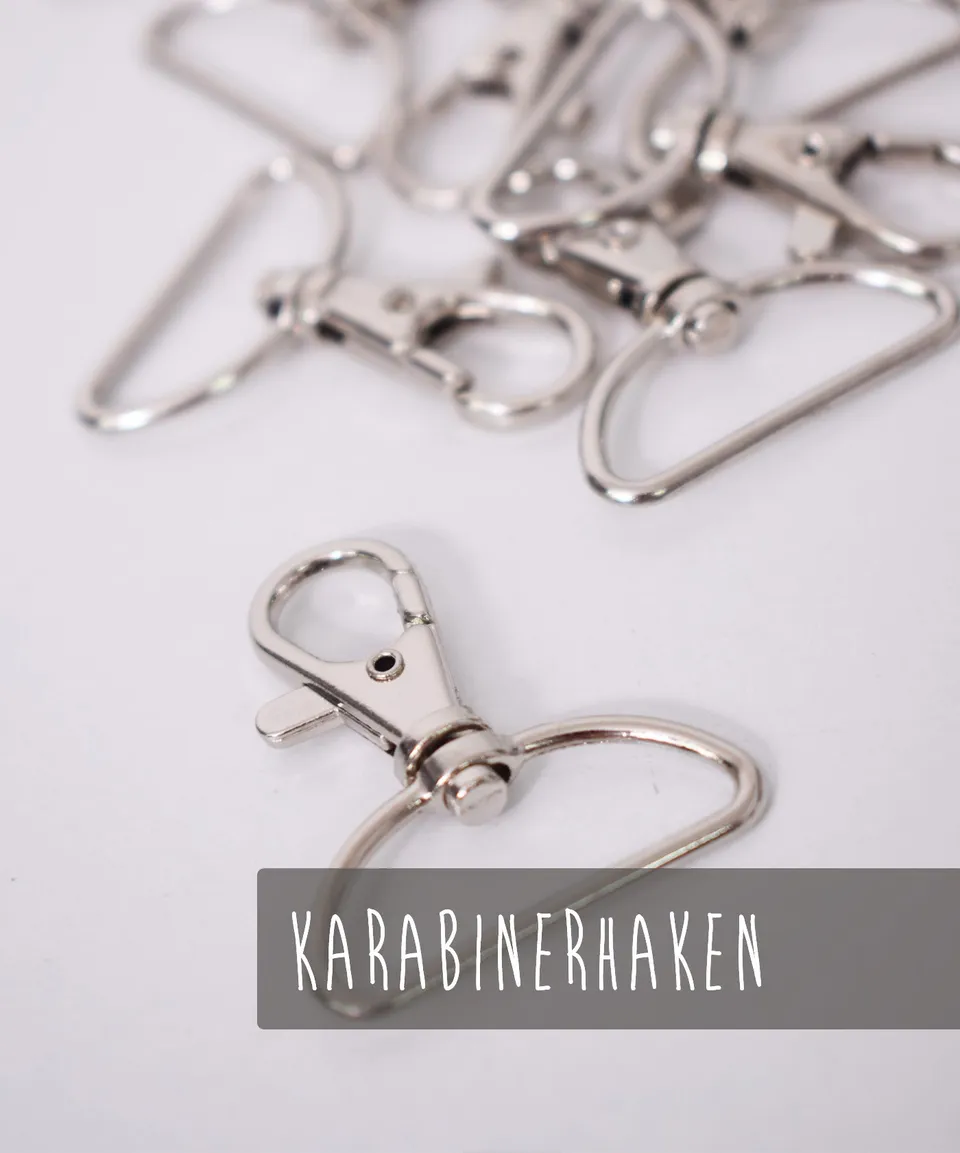lenipepunkt-kurzwaren-karabinerhaken-30mm-silber-wirbel image 1