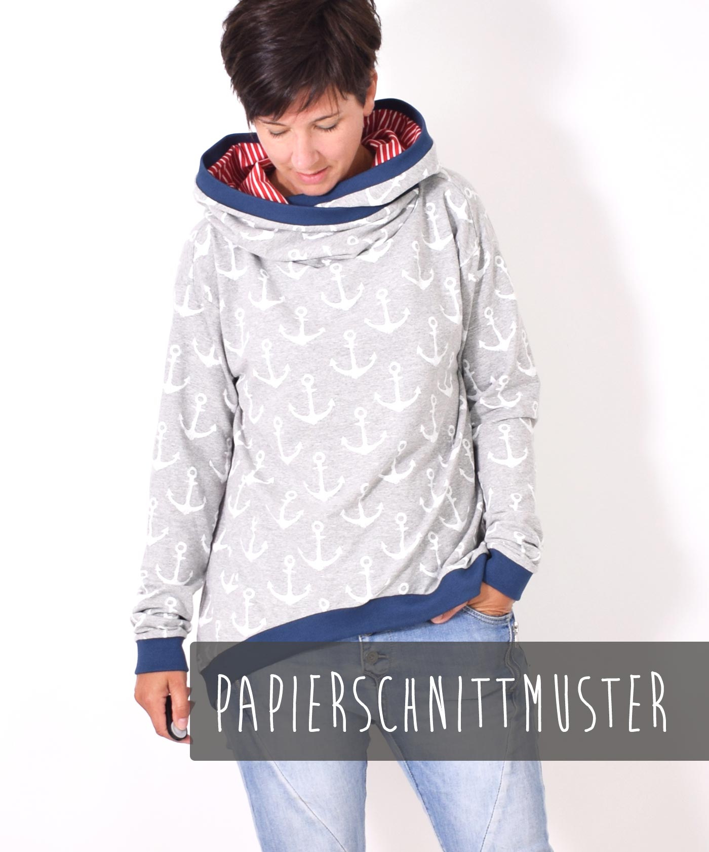 lenipepunkt-oversized-pulli-papierschnitt-xs-xxxl-kapuze image 1
