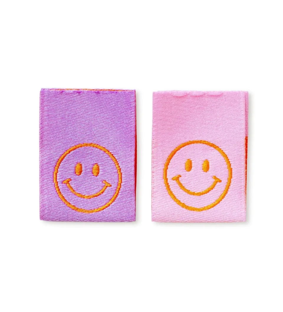 paul-clara-weblabels-smile-lila-rosa-klapp-label-2er-set image 1