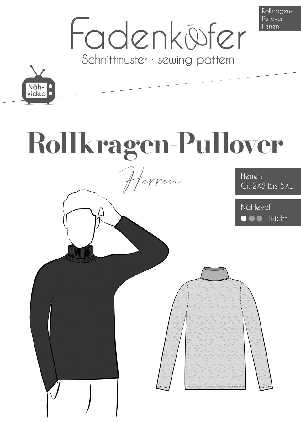 fadenk-fer-rollkragen-pullover-herren-papierschnitt-2xs-5xl image 1