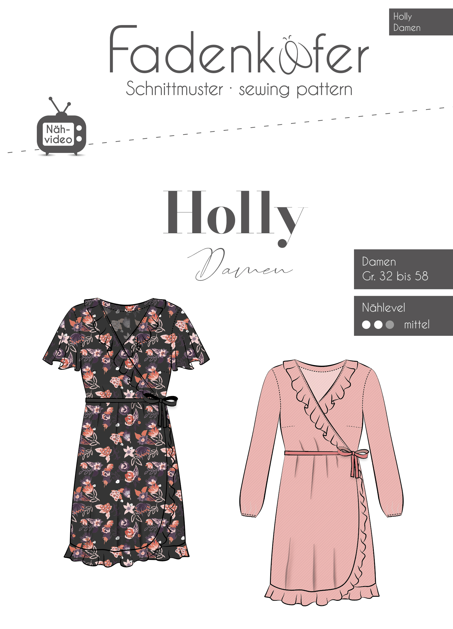 fadenk-fer-holly-damen-papierschnittmuster-wickelkleid-gr-32-58 image 1