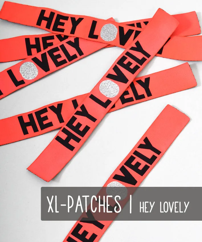 xl-patch-hey-lovely-label-neonpink-18x2-cm-polyester image 1