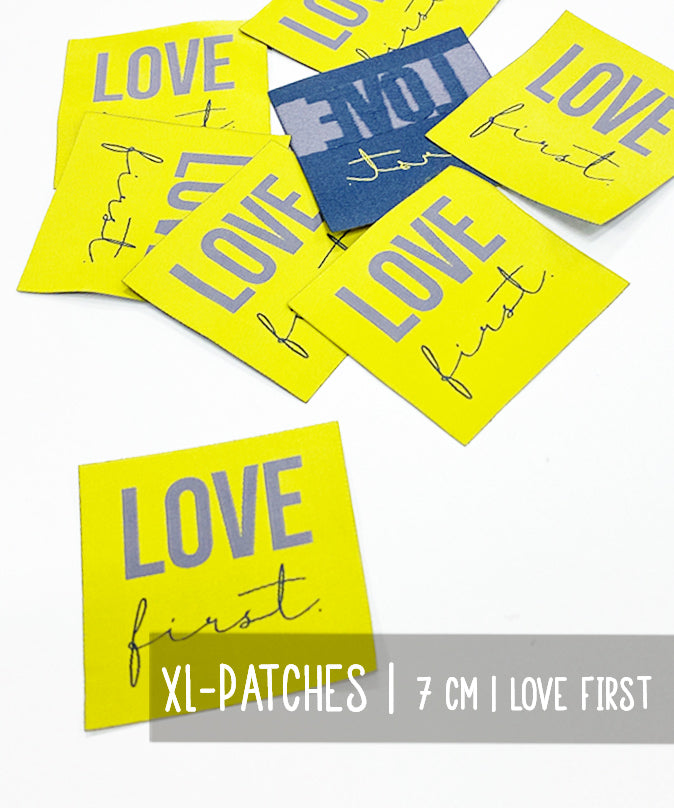 lenipepunkt-kurzwaren-xl-patch-love-first-aufn-her-gelb-grau image 1