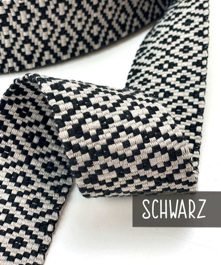leni-pepunkt-rombo-gurtband-5-cm-taschengurt-polyester-schwarz image 2