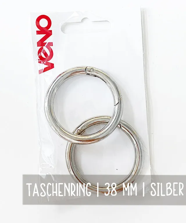 lenipepunkt-kurzwaren-veno-taschenring-38-mm-silber-2er-set image 1