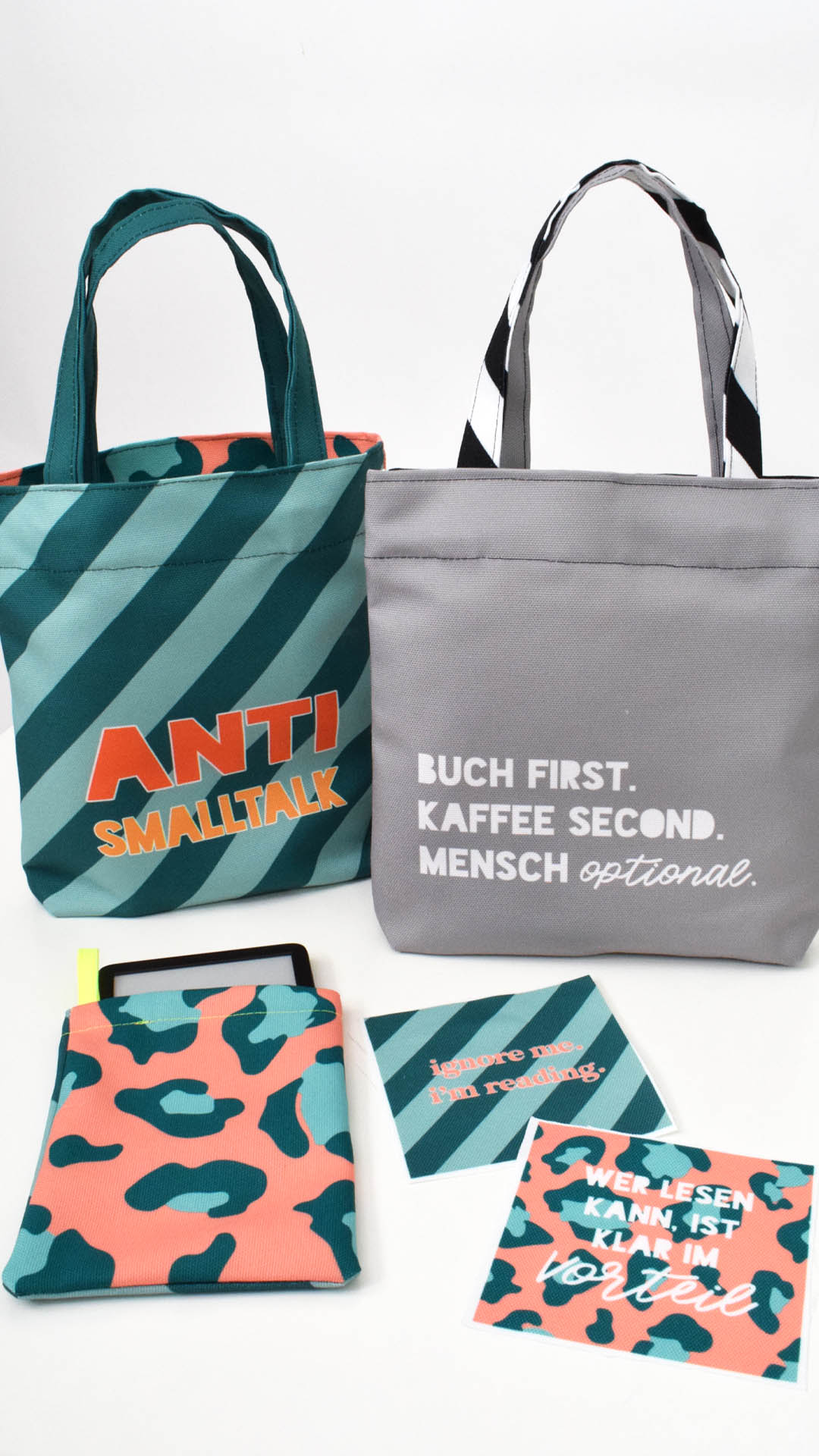 lenipepunkt-b-gelbild-set-b-chertasche-anti-smalltalk-koralle-wei image 4