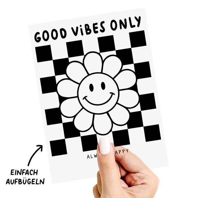 paul-clara-b-gelbilder-good-vibes-only-transferbild-a4-textil image 1