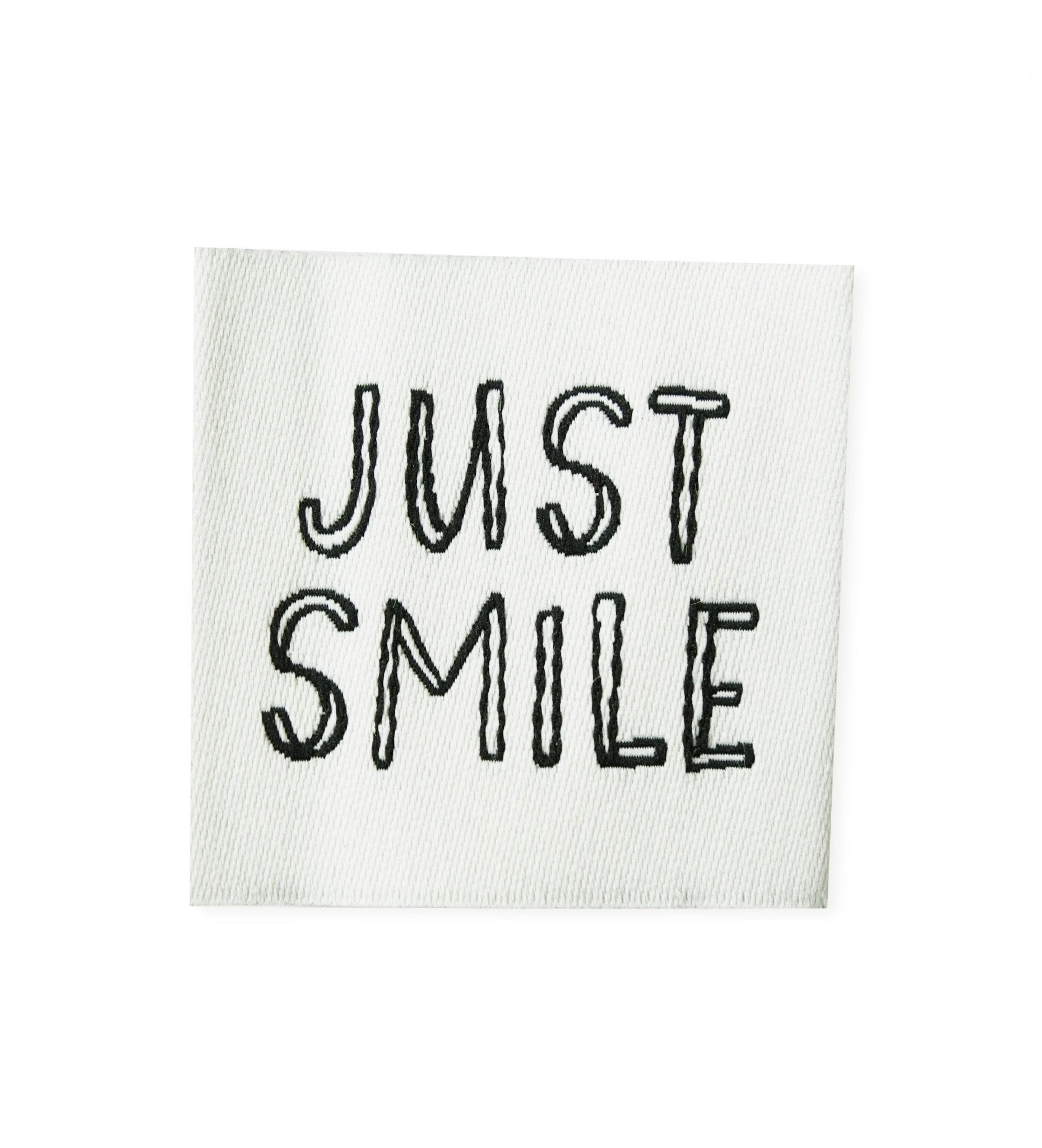paul-clara-weblabels-just-smile-weblabel-3-5x3-5-cm-polyester image 1