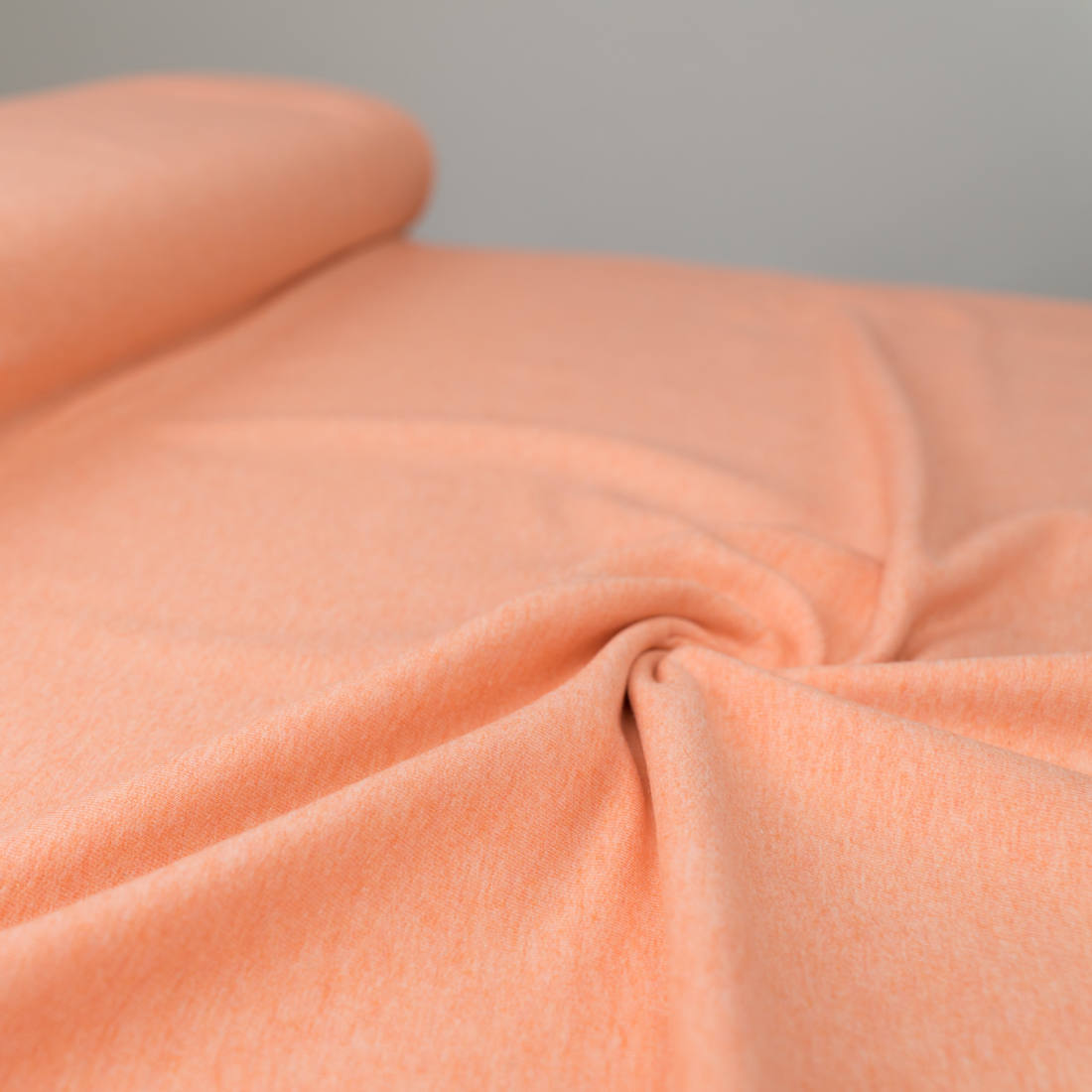 n-hfrosch-stoffe-sweat-meliert-koralle-jenna-meterware image 2