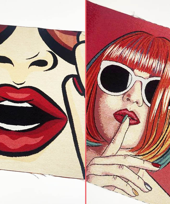 lenipepunkt-gobelin-panel-pop-art-mund-bob-47x47-cm image 1