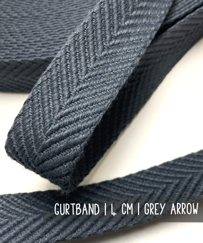 lenipepunkt-grey-arrow-gurtband-4-cm-polyester-meter image 1