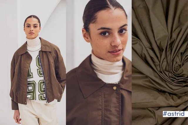 fibre-mood-woven-nylon-stoff-braun-khaki-wasserabweisend image 1