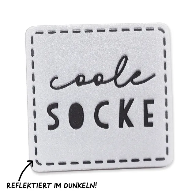 paul-clara-reflektor-labels-coole-socke-label-4x4-cm image 1