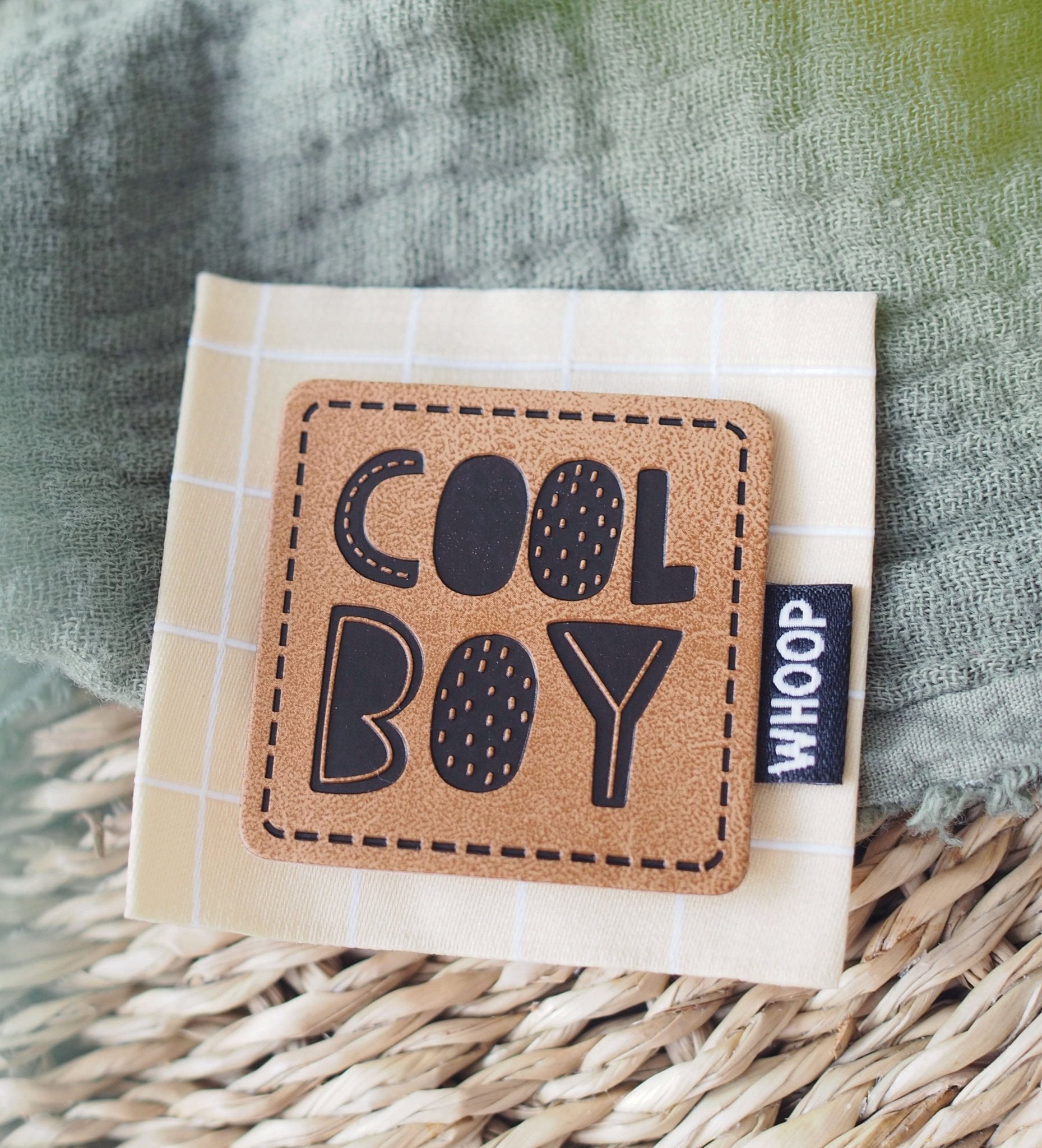 paul-clara-kunstleder-labels-cool-boy-iron-on-3-5x3-5-cm image 2