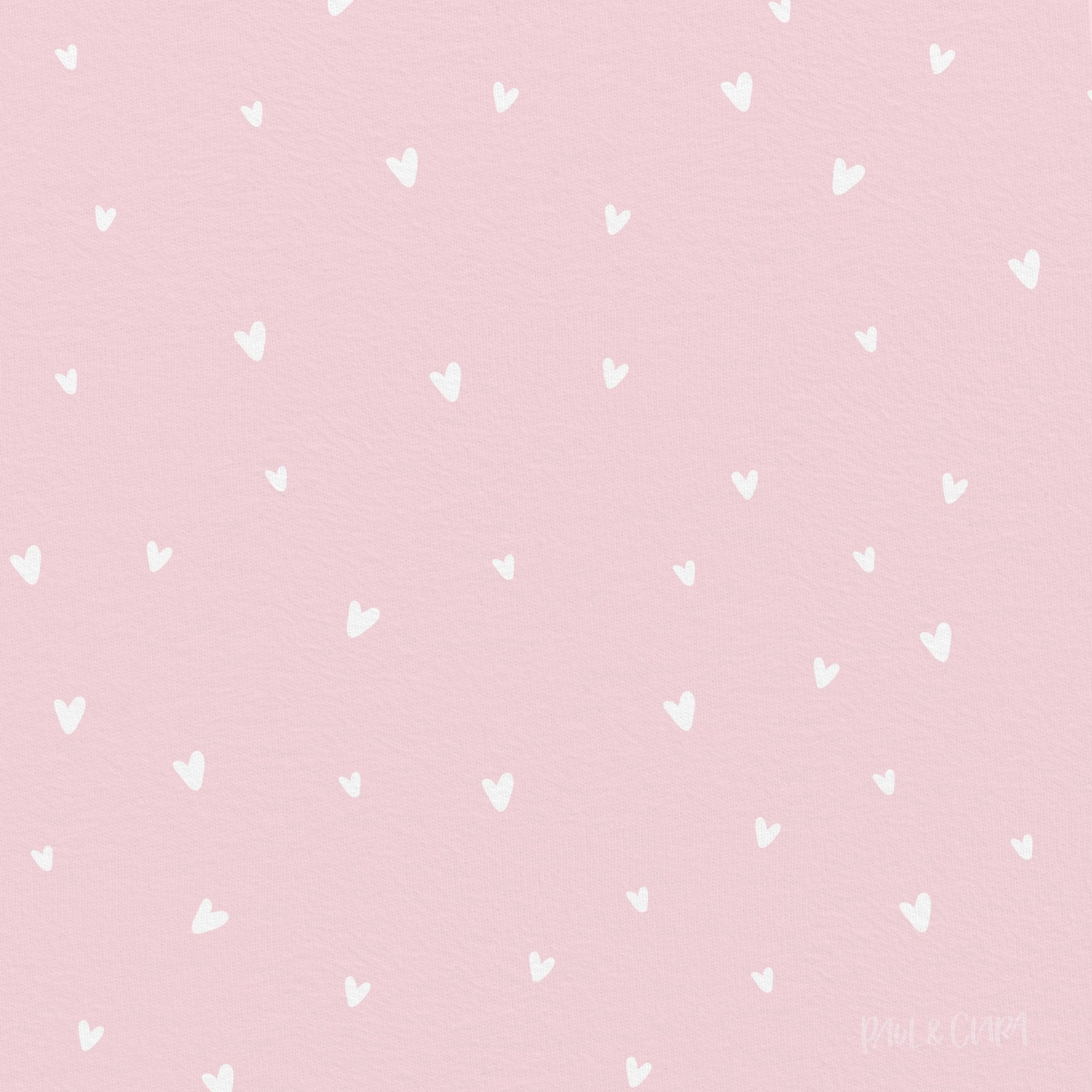 paul-clara-kleine-prinzessin-jersey-stoff-herzen-pink-0-5-m image 1