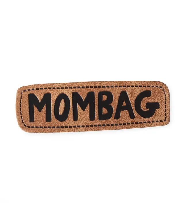 paul-clara-kunstleder-labels-mombag-etikett-iron-on-2x6-cm image 1