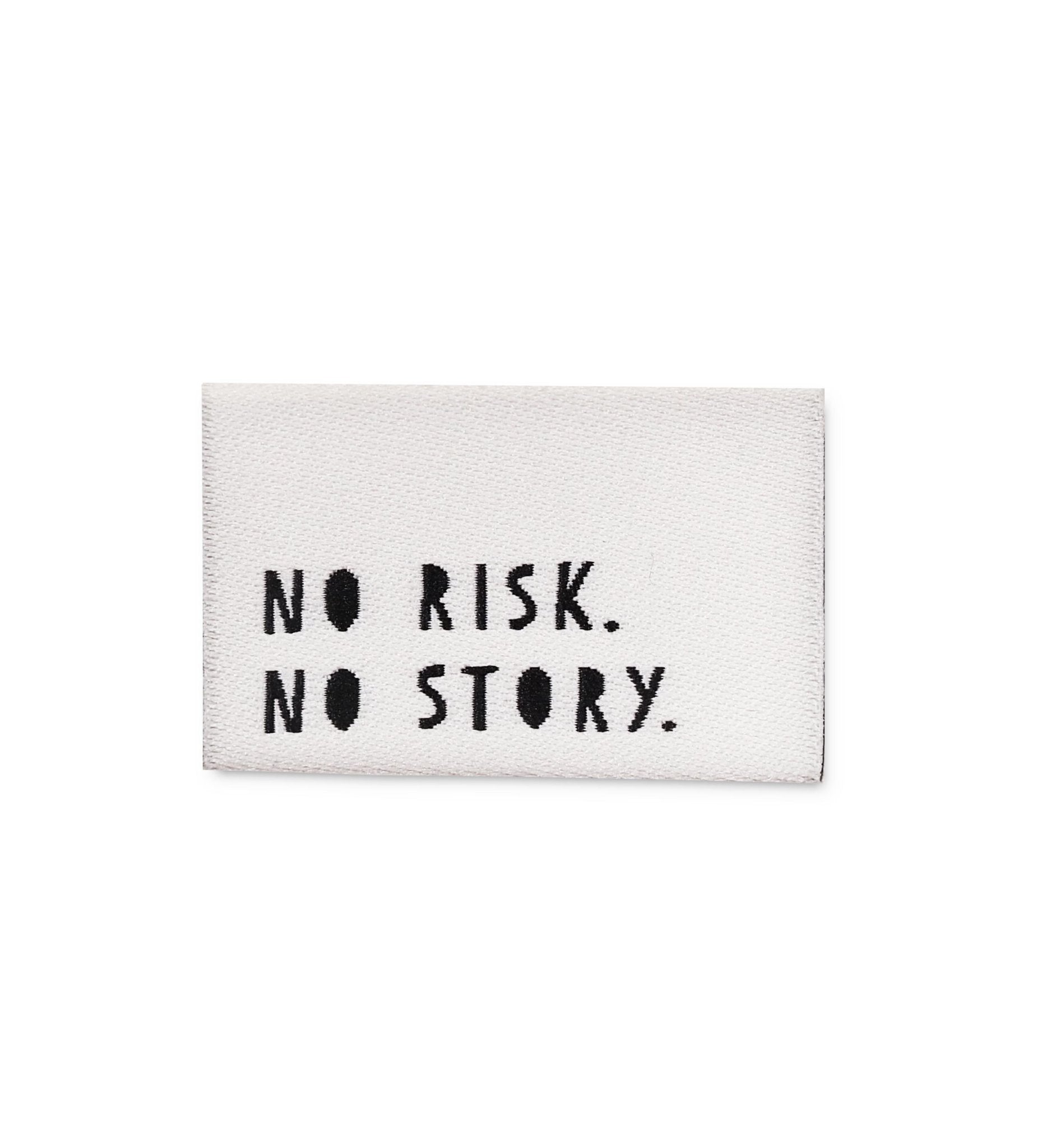 paul-clara-weblabels-no-risk-no-story-klapp-weblabel-spruch image 1