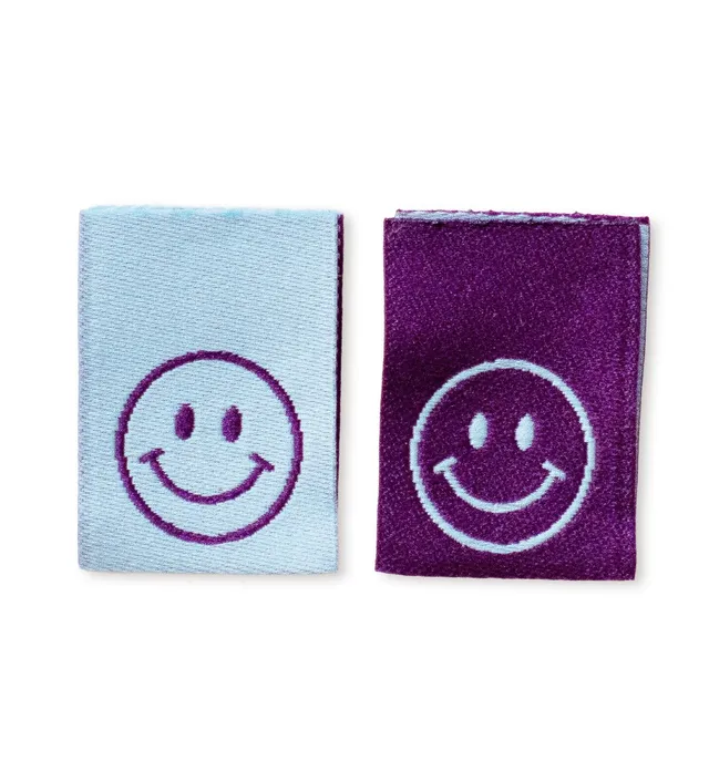 paul-clara-weblabels-smile-klapplabel-2er-mauve-hellblau image 1