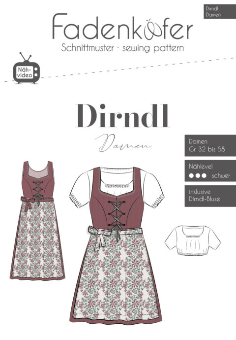 fadenk-fer-papierschnittmuster-dirndl-damen-inkl-bluse-gr-32-58 image 4