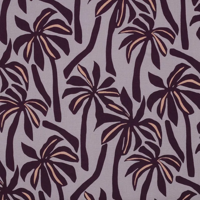n-hfrosch-radiance-palm-trees-viskose-popeline-purple image 1