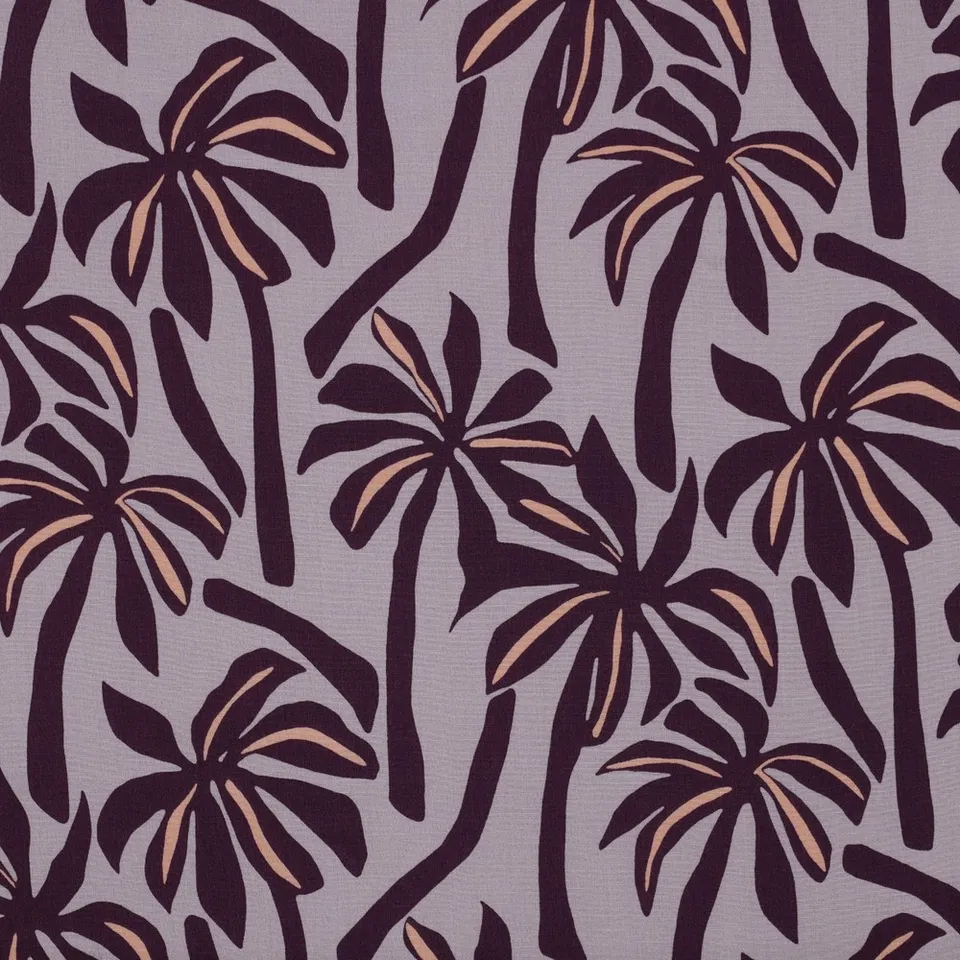 n-hfrosch-radiance-palm-trees-viskose-popeline-purple image 1