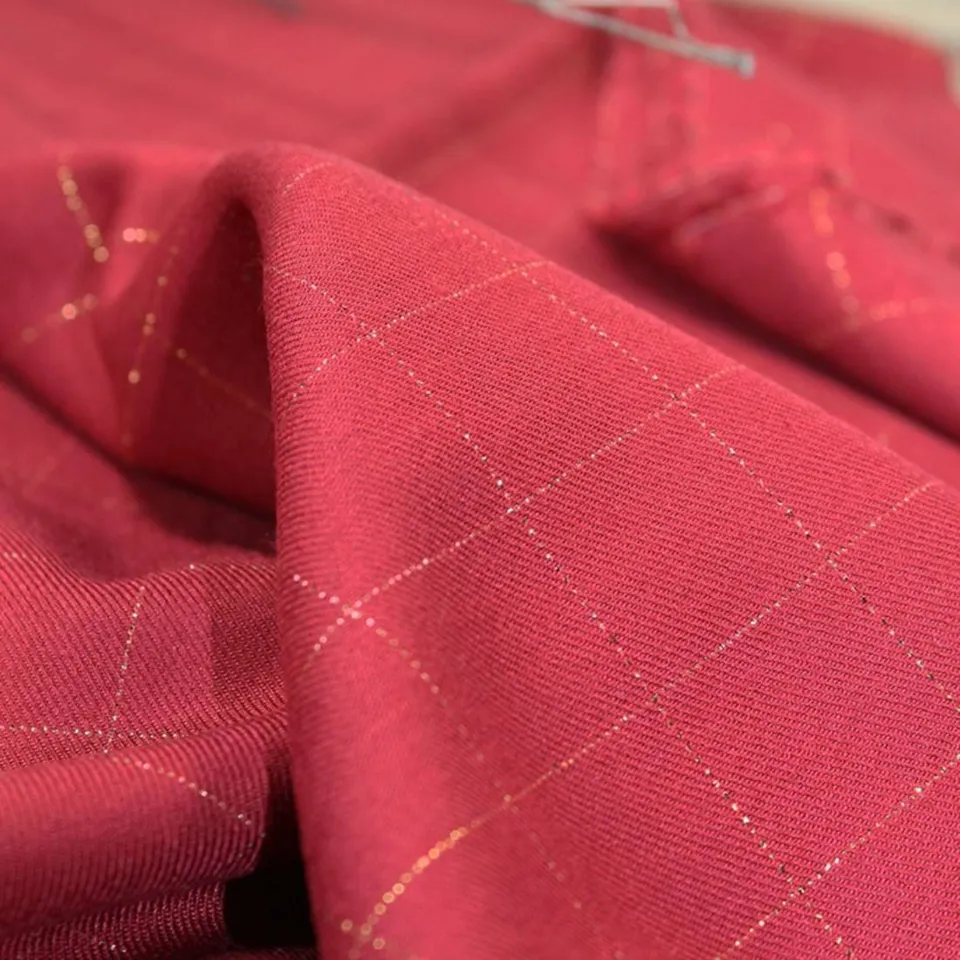 n-hfrosch-viskose-twill-glitzer-karo-rot-webware image 1