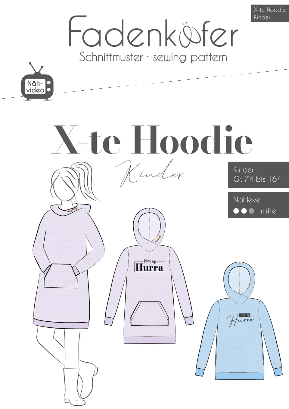 fadenk-fer-x-te-hoodie-kinder-papierschnittmuster-74-164 image 1