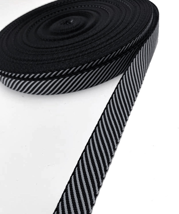 lenipepunkt-kurzwaren-gurtband-black-grey-diagonal-2-cm image 2