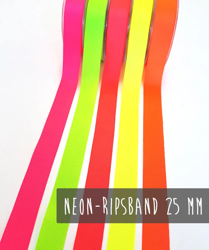 lenipepunkt-ripsband-25mm-neonrot-meterware-ab-50cm image 1