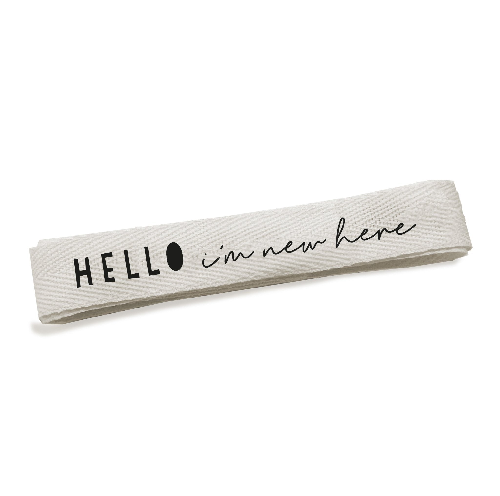 paul-clara-b-nder-hello-i-m-new-here-baumwollband-ecru-1-5-cm-x-1-m image 1