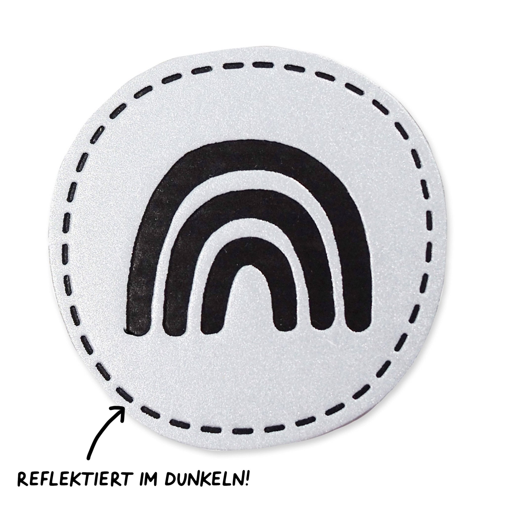 paul-clara-reflektor-labels-regenbogen-iron-on-4cm image 1