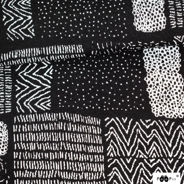 n-hfrosch-sarka-bio-strick-jacquard-schwarz-wei-muster image 1
