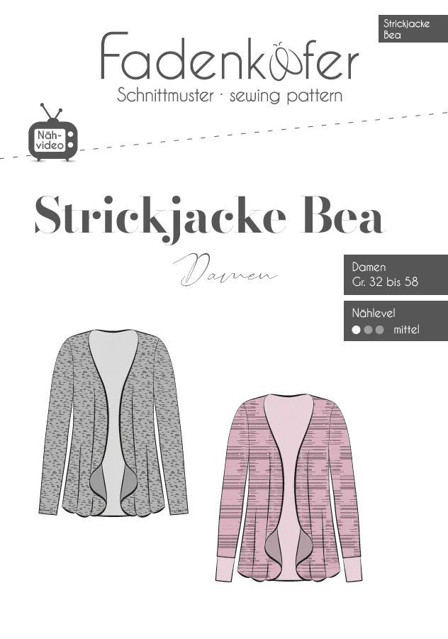 fadenk-fer-bea-damen-papierschnittmuster-strickjacke-32-58 image 1