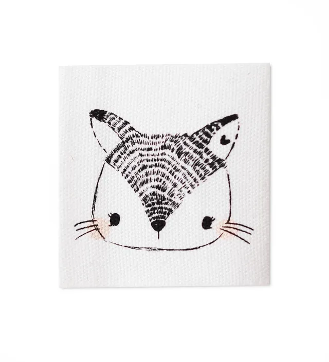paul-clara-boho-fuchs-baumwolllabel-3-5-x-3-5-cm image 1