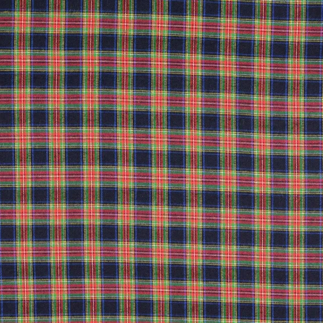 n-hfrosch-stoffe-flanell-schottenkaro-dunkelblau-baumwolle image 1