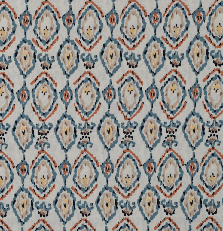 fadenk-fer-blusenstoff-wei-orange-blau-0-5-m-gemustert image 1