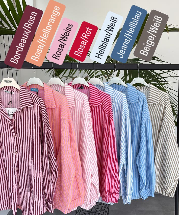 leni-pepunkt-streifen-musselinbluse-damen-rosa-bordeaux image 3